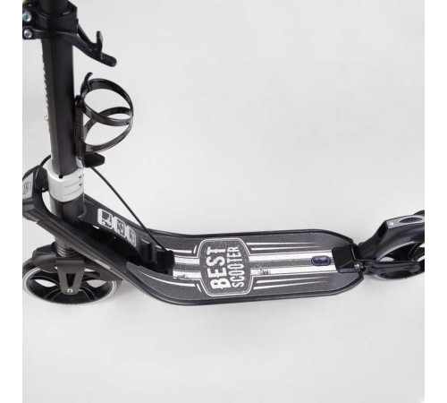 Самокат двоколісний "Best Scooter" L-36375 (2) ФАРА, колеса PU 200мм, 2 амортизатори, затискач керма, ручне гальмо, в коробці