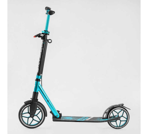 Самокат алюмінієвий "Skyper Crush" 46249 (2) колеса PU, ФАРА, затискач керма, d передніх коліс - 230мм, задніх коліс 200мм, 1 амортизатор передній