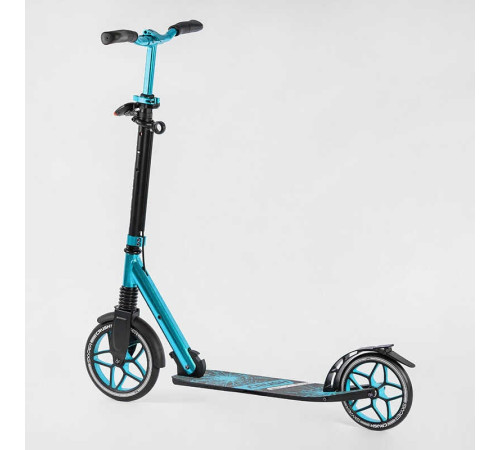 Самокат алюмінієвий "Skyper Crush" 46249 (2) колеса PU, ФАРА, затискач керма, d передніх коліс - 230мм, задніх коліс 200мм, 1 амортизатор передній