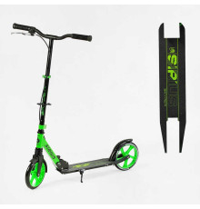 Самокат двоколісний "Skyper" S - 95019 (4) "Sirius", салатово-чорний, колеса PU 200 мм, 1 амортизатор, ручне гальмо, в коробці