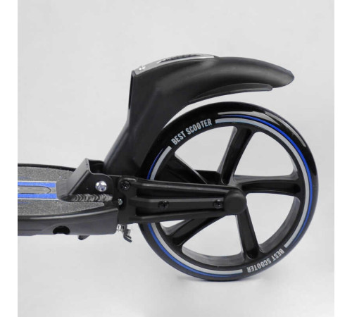 Самокат двоколісний "Best Scooter" L-50267 (2) ФАРА, колеса PU 200мм, 2 амортизатори, затискач керма, ручне гальмо, в коробці