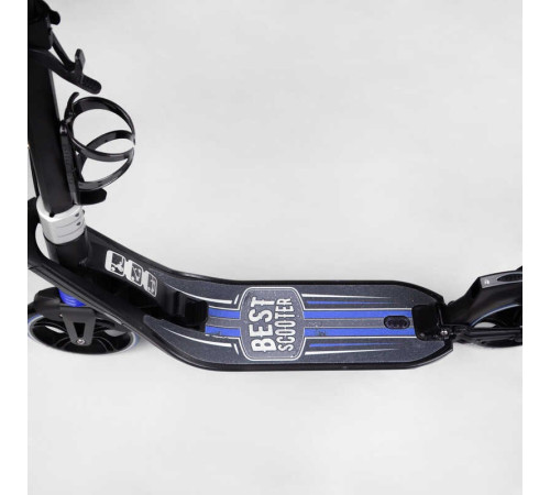 Самокат двоколісний "Best Scooter" L-50267 (2) ФАРА, колеса PU 200мм, 2 амортизатори, затискач керма, ручне гальмо, в коробці