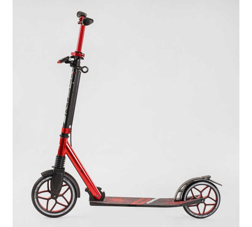 Самокат алюмінієвий "Skyper Crush" 95692 (2) колеса PU, ФАРА, затискач керма, d передніх коліс - 230мм, d задніх коліс 200мм, 1 амортизатор передній