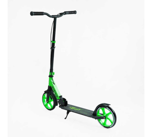 Самокат двоколісний "Skyper" S - 95019 (4) "Sirius", салатово-чорний, колеса PU 200 мм, 1 амортизатор, ручне гальмо, в коробці
