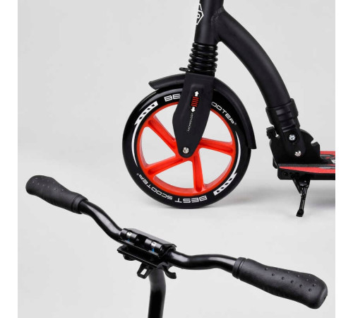 Самокат двоколісний Best Scooter 40860 (4) колеса PU - переднє 23 см, заднє - 20 см, 1 амортизатор, широкий руль, зажим руля, в коробці