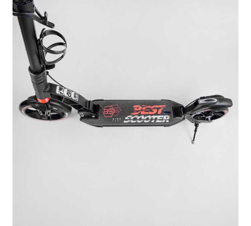 Самокат двоколісний "Best Scooter" 60054-R (2) ФАРА, переднє колесо PU 230 мм, заднє колесо 200мм, 2 амортизатори, дискове гальмо, затискач керма
