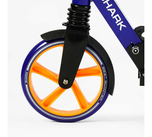 Самокат двоколісний "Best Scooter" SH-10042 (4) "SHARK", з ручним гальмом, затискач керма, колеса PU - 20 см, 1 амортизатор, в коробці