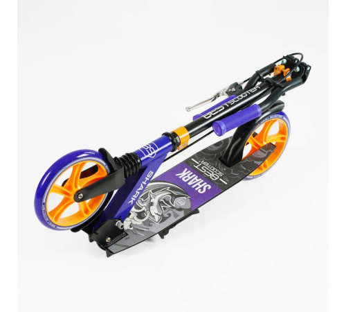 Самокат двоколісний "Best Scooter" SH-10042 (4) "SHARK", з ручним гальмом, затискач керма, колеса PU - 20 см, 1 амортизатор, в коробці