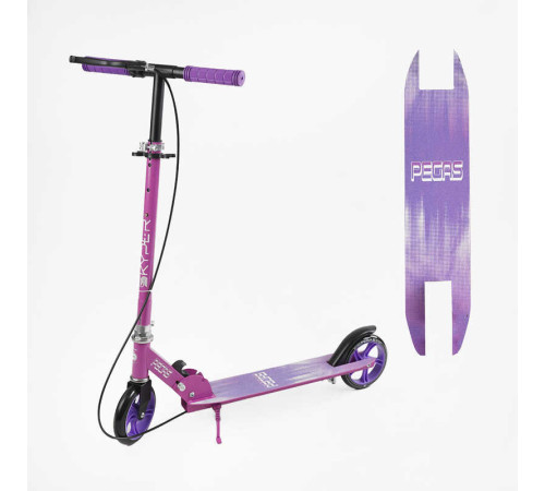 Самокат двоколісний "Skyper Pegas" PG-74042 (6) колеса PU 145мм, сталева рама, ручне гальмо, в коробці