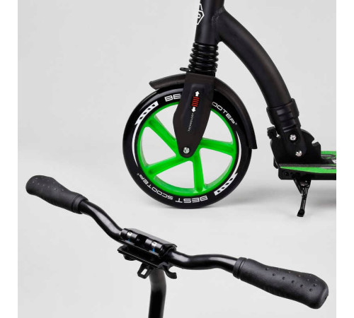 Самокат двоколісний Best Scooter 52266 (4) колеса PU - переднє 23 см, заднє - 20 см, 1 амортизатор, широкий руль, зажим руля, в коробці