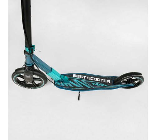 Самокат алюмінієвий "Best Scooter" 43685 (2) колеса PU, ФАРА, затискач керма, d передніх коліс - 230мм, d задніх коліс 200мм, 1 амортизатор передній