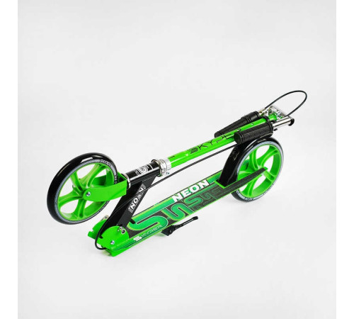 Самокат двоколісний "Skyper Neon" N-36719 (6) сталева рама, ручне гальмо, колеса PU діаметр 200мм, грипси гумові