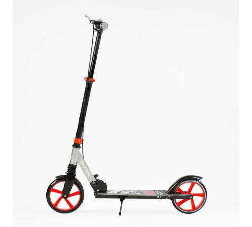 Самокат двоколісний "Best Scooter" SH-25048 (4) "SHARK", з ручним гальмом, затискач керма, колеса PU - 20 см, 1 амортизатор, в коробці