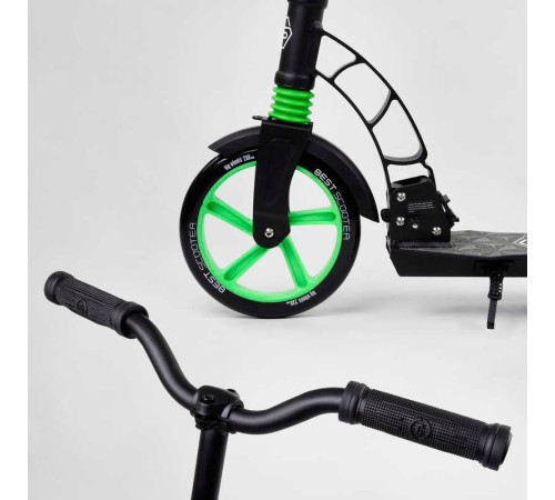 Самокат двоколісний "Best Scooter" 62798 (2) колеса PU, d переднього колеса - 230мм, d заднього колеса - 180мм, 1 амортизатор передній, в коробці