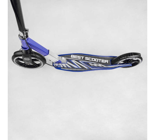 Самокат алюмінієвий "Best Scooter" 49804 (2) колеса PU, ФАРА, затискач керма, d передніх коліс - 230мм, d задніх коліс 200мм, 1 амортизатор передній