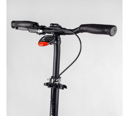 Самокат алюмінієвий "Best Scooter" 49804 (2) колеса PU, ФАРА, затискач керма, d передніх коліс - 230мм, d задніх коліс 200мм, 1 амортизатор передній