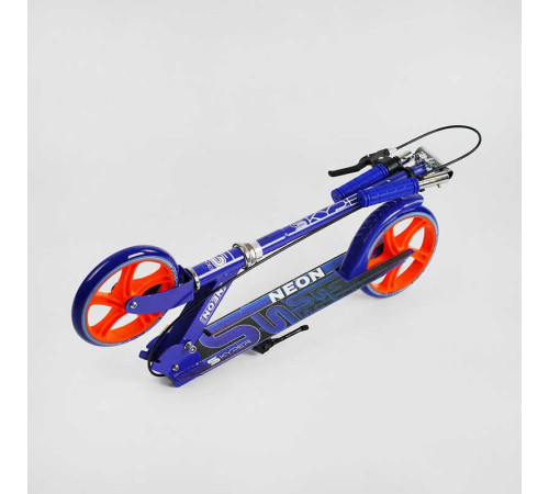 Самокат двоколісний "Skyper Neon" N-41417 (6) сталева рама, ручне гальмо, колеса PU діаметр 200мм, грипси гумові