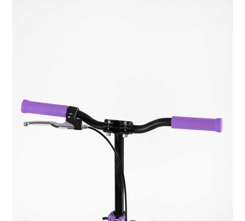 Самокат двоколісний "Best Scooter" SH-30610 (4) "SHARK", з ручним гальмом, затискач керма, колеса PU - 20 см, 1 амортизатор, в коробці