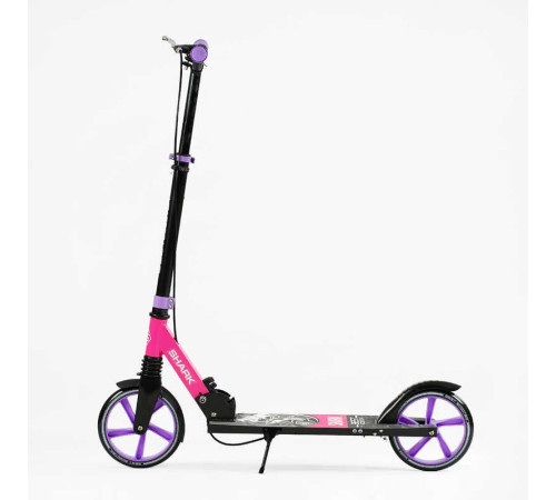 Самокат двоколісний "Best Scooter" SH-30610 (4) "SHARK", з ручним гальмом, затискач керма, колеса PU - 20 см, 1 амортизатор, в коробці
