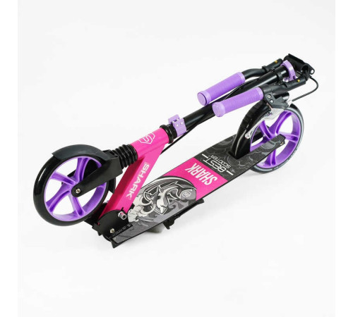 Самокат двоколісний "Best Scooter" SH-30610 (4) "SHARK", з ручним гальмом, затискач керма, колеса PU - 20 см, 1 амортизатор, в коробці