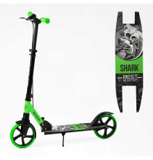 Самокат двоколісний "Best Scooter" SH-50730 (4) "SHARK", з ручним гальмом, затискач керма, колеса PU - 20 см, 1 амортизатор, в коробці