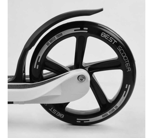 Самокат двоколісний 52753 "Best Scooter" (2) колір БІЛИЙ, колеса PU - 20 см, широкий велосипедне кермо, новий затиск керма, в коробці