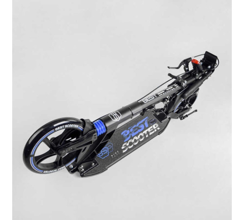 Самокат двоколісний "Best Scooter" 90166-B (2) ФАРА, переднє колесо PU 230 мм, заднє колесо 200мм, 2 амортизатори, дискове гальмо, затискач керма