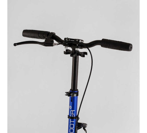 Самокат алюмінієвий Best Scooter BS-72725 (4) "Factor", ручне дискове гальмо, діаметр PU коліс - 200мм, 2 амортизатори, підсклянник, в коробці