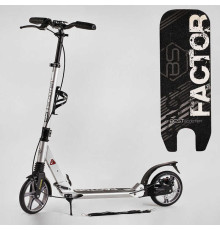 Самокат алюмінієвий Best Scooter BS-81766 (4) "Factor", ручне дискове гальмо, діаметр PU коліс - 200мм, 2 амортизатори, підсклянник, в коробці