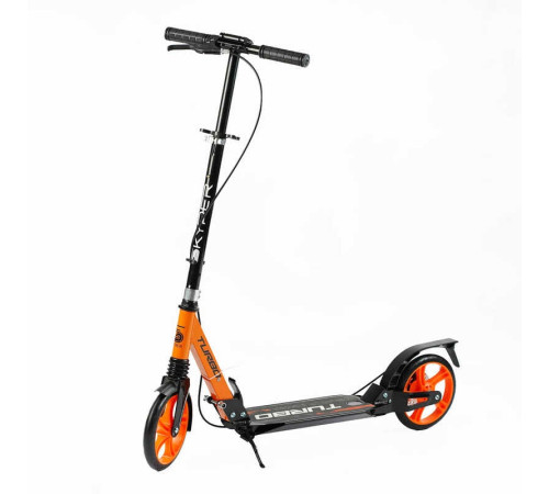Самокат Skyper "Turbo" TR-15100 (4) сталева рама, ручне дискове гальмо, діаметр PU коліс - 200мм, 2 амортизатори, в коробці