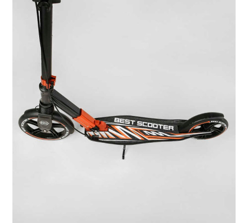 Самокат алюмінієвий "Best Scooter" 79740 (2) колеса PU, ФАРА, затискач керма, d передніх коліс - 230мм, d задніх коліс 200мм, 1 амортизатор передній