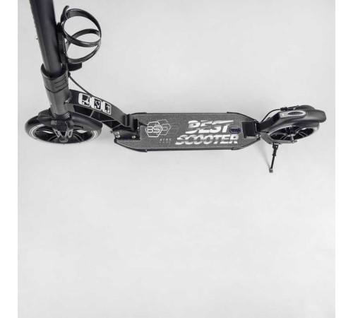 Самокат двоколісний "Best Scooter" 24215-B (2) ФАРА, переднє колесо PU 230 мм, заднє колесо 200мм, 2 амортизатори, дискове гальмо, затискач керма