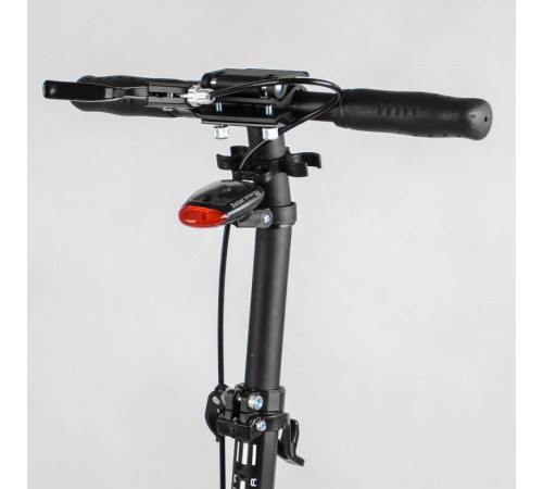 Самокат двоколісний "Best Scooter" 24215-B (2) ФАРА, переднє колесо PU 230 мм, заднє колесо 200мм, 2 амортизатори, дискове гальмо, затискач керма