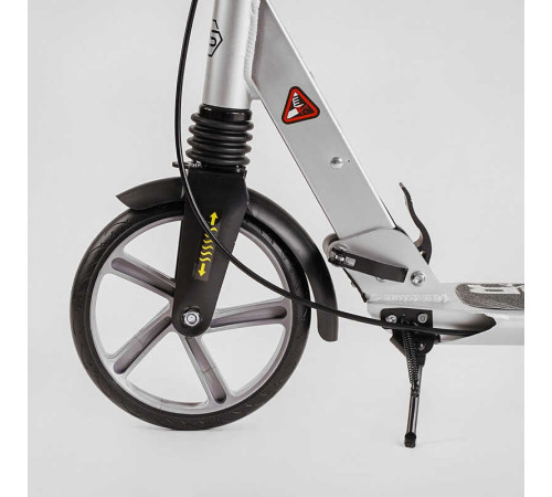 Самокат алюмінієвий Best Scooter BS-81766 (4) "Factor", ручне дискове гальмо, діаметр PU коліс - 200мм, 2 амортизатори, підсклянник, в коробці