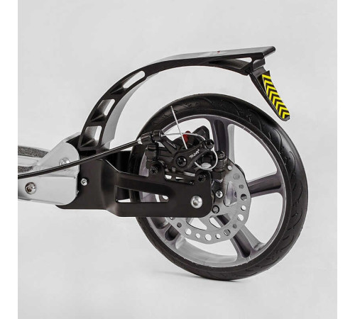 Самокат алюмінієвий Best Scooter BS-81766 (4) "Factor", ручне дискове гальмо, діаметр PU коліс - 200мм, 2 амортизатори, підсклянник, в коробці