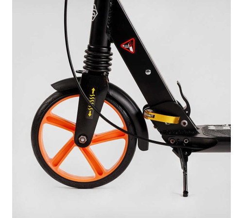 Самокат алюмінієвий Best Scooter BS-98033 (4) "Factor", ручне дискове гальмо, діаметр PU коліс - 200мм, 2 амортизатори, підсклянник, в коробці