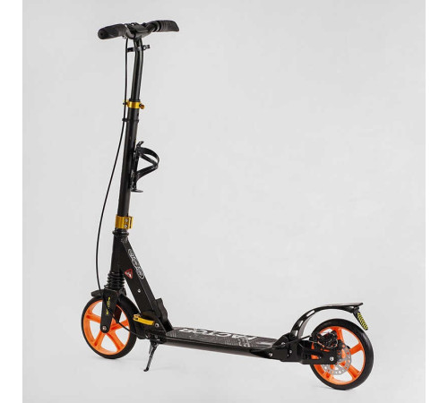 Самокат алюмінієвий Best Scooter BS-98033 (4) "Factor", ручне дискове гальмо, діаметр PU коліс - 200мм, 2 амортизатори, підсклянник, в коробці