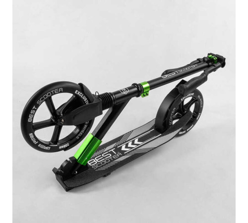 Самокат алюмінієвий "Best Scooter" 93427 (2) колеса PU, d переднього колеса - 230мм, d заднього колеса - 215мм, 1 амортизатор передній, в коробці