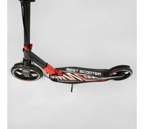 Самокат алюмінієвий "Best Scooter" 10304 (2) колеса PU, ФАРА, затискач керма, d передніх коліс - 230мм, d задніх коліс 200мм, 1 амортизатор передній