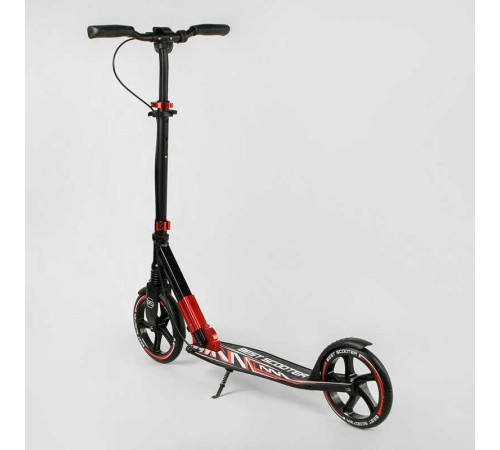 Самокат алюмінієвий "Best Scooter" 10304 (2) колеса PU, ФАРА, затискач керма, d передніх коліс - 230мм, d задніх коліс 200мм, 1 амортизатор передній