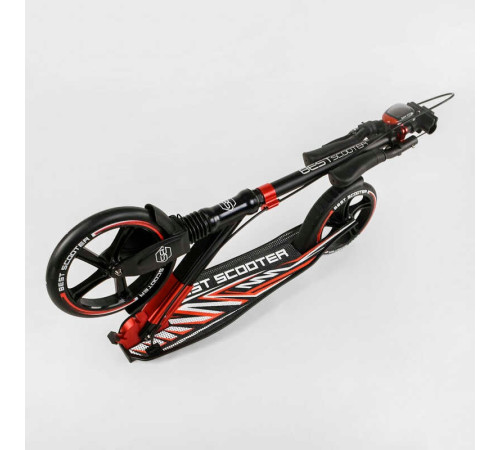 Самокат алюмінієвий "Best Scooter" 10304 (2) колеса PU, ФАРА, затискач керма, d передніх коліс - 230мм, d задніх коліс 200мм, 1 амортизатор передній