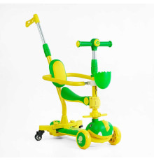 Самокат 5в1 "Skyper" GL-06257 (6) колеса PU 125х40мм зі світлом, УКР. МУЗИКА та підсвічування платформи, з ДОП. КОЛЕСАМИ, захисний бампер, в коробці