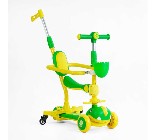 Самокат 5в1 "Skyper" GL-06257 (6) колеса PU 125х40мм зі світлом, УКР. МУЗИКА та підсвічування платформи, з ДОП. КОЛЕСАМИ, захисний бампер, в коробці