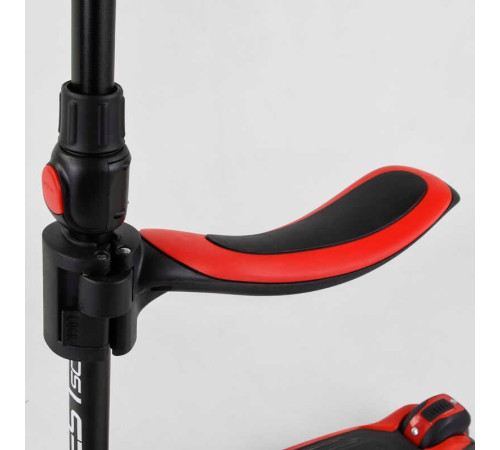 Самокат триколісний Best Scooter JS-10711 (4) з сидінням, алюмінієве кермо, 3 колеса PU зі світлом, d = 12 см