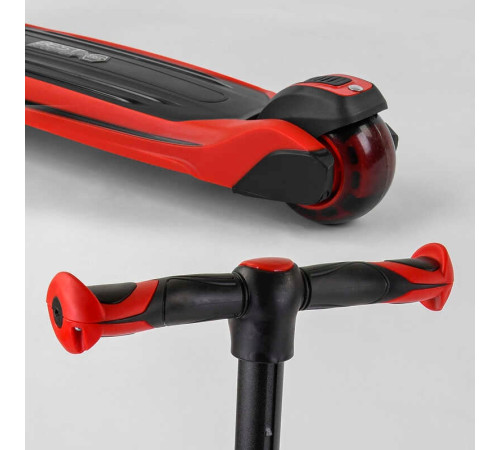 Самокат триколісний Best Scooter JS-10711 (4) з сидінням, алюмінієве кермо, 3 колеса PU зі світлом, d = 12 см