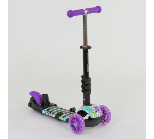 Самокат 5в1 68995 (1) Best Scooter, АБСТРАКЦІЯ, PU колеса, ПІДСВІЧУВАННЯ КОЛІС, в коробці