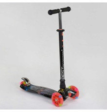 Самокат А 24659 / 779-1308 MAXI "Best Scooter" (1) пластмасовий, 4 колеса PU, СВІТЛО, трубка керма алюмінієва, d = 12см, в коробці