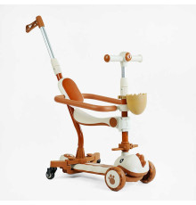 Самокат 5в1 "Skyper" GL-09077 (6) колеса PU 125х40мм зі світлом, УКР. МУЗИКА та підсвічування платформи, з ДОП. КОЛЕСАМИ, захисний бампер, в коробці