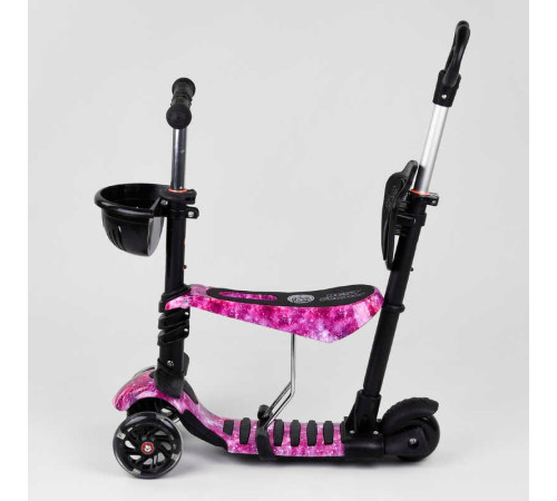 Самокат 5в1 71905 (1) Best Scooter, АБСТРАКЦІЯ, PU колеса, ПІДСВІЧУВАННЯ КОЛІС, в коробці