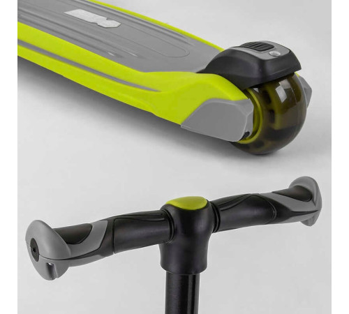 Самокат триколісний Best Scooter JS-20815 (4) з сидінням, алюмінієве кермо, 3 колеса PU зі світлом, d = 12 см